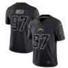 Men’s Los Angeles Chargers #97 Joey Bosa Black Reflective Limited Stitched Football Jersey