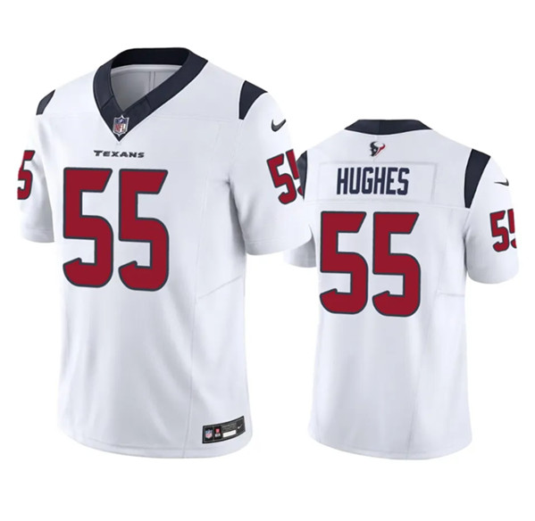 Men’s Houston Texans #55 Jerry Hughes White 2023 F.U.S.E Vapor Untouchable Stitched Football Jersey