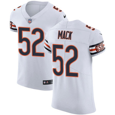 Nike Chicago Bears #52 Khalil Mack White Men’s Stitched NFL Vapor Untouchable Elite Jersey