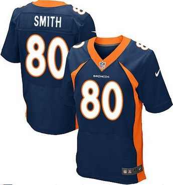 Men’s Denver Broncos #80 Rod Smith Navy Blue Retired Player NFL Nike Elite Jersey