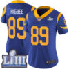 Women’s Los Angeles Rams #89 Tyler Higbee Royal Blue Nike NFL Alternate Vapor Untouchable Super Bowl LIII Bound Limited Jersey
