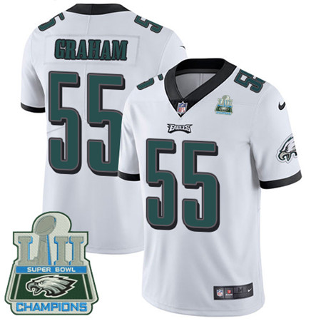 Nike Eagles #55 Brandon Graham White Super Bowl LII Champions Men’s Stitched NFL Vapor Untouchable Limited Jersey