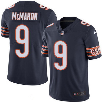 Men’s Chicago Bears #9 Jim McMahon Navy Blue 2016 Color Rush Stitched NFL Nike Limited Jersey