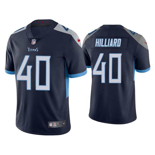 Men’s Tennessee Titans #40 Dontrell Hilliard Navy Vapor Untouchable Stitched Jersey