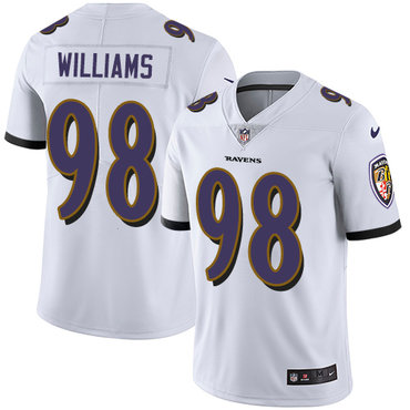 Nike Baltimore Ravens #98 Brandon Williams White Men’s Stitched NFL Vapor Untouchable Limited Jersey