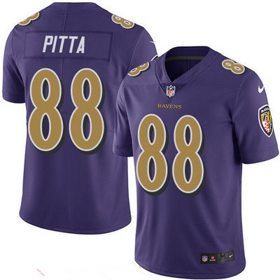 Men’s Baltimore Ravens #88 Dennis Pitta Purple 2016 Color Rush Stitched NFL Nike Limited Jersey