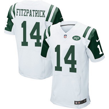 Men’s New York Jets #14 Ryan Fitzpatrick White Road NFL Nike Elite Jersey