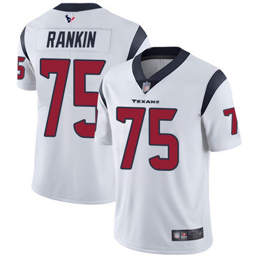 Texans #75 Martinas Rankin White Men’s Stitched Football Vapor Untouchable Limited Jersey