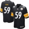 Men’s Pittsburgh Steelers #59 Jack Ham Black Game Nike NFL Jersey
