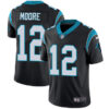 Nike Carolina Panthers #12 DJ Moore Black Team Color Men’s Stitched NFL Vapor Untouchable Limited Jersey