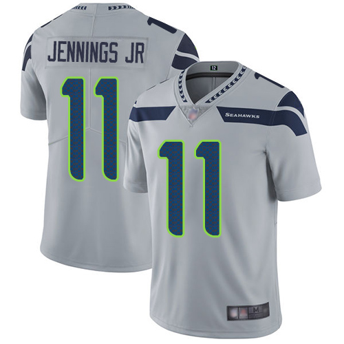 Seahawks #11 Gary Jennings Jr. Grey Alternate Men’s Stitched Football Vapor Untouchable Limited Jersey