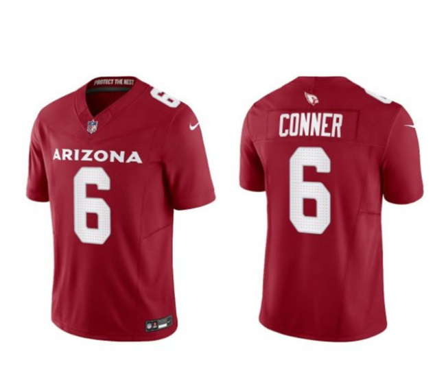 Men’s Arizona Cardinals #6 James Conner Red 2023 F.U.S.E. Vapor Untouchable F.U.S.E. Limited Football Stitched Jersey