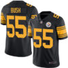 Steelers #55 Devin Bush Black Men’s Stitched Football Limited Rush Jersey