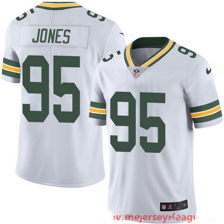 Men’s Green Bay Packers #95 Datone Jones White 2016 Color Rush Stitched NFL Nike Limited Jersey