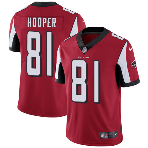 Nike Atlanta Falcons #81 Austin Hooper Red Team Color Men’s Stitched NFL Vapor Untouchable Limited Jersey