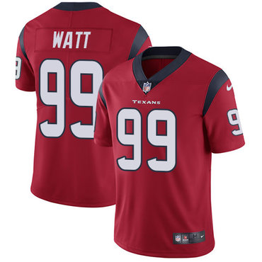 Nike Houston Texans #99 J.J. Watt Red Alternate Men’s Stitched NFL Vapor Untouchable Limited Jersey
