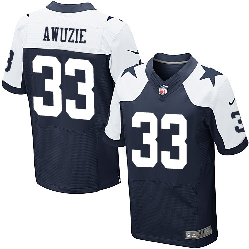 Nike Dallas Cowboys #33 Chidobe Awuzie Navy Blue Thanksgiving Men’s Stitched NFL Throwback Elite Jersey