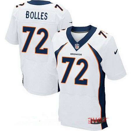 Men’s 2017 NFL Draft Denver Broncos #72 Garett Bolles White Road Stitched NFL Nike Elite Jersey
