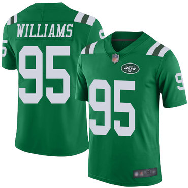 Jets #95 Quinnen Williams Green Men’s Stitched Football Limited Rush Jersey
