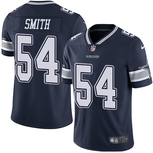 Nike Dallas Cowboys #54 Jaylon Smith Navy Blue Team Color Men’s Stitched NFL Vapor Untouchable Limited Jersey