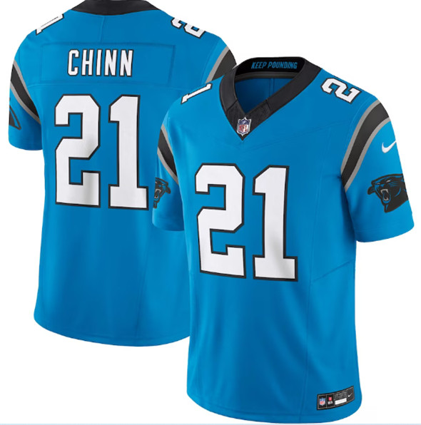 Men’s Carolina Panthers #21 Jeremy Chinn Blue 2023 F.U.S.E. Vapor Untouchable Stitched Football Jersey