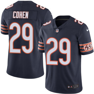 Nike Chicago Bears #29 Tarik Cohen Navy Blue Team Color Men’s Stitched NFL Vapor Untouchable Limited Jersey