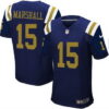 Men’s New York Jets #15 Brandon Marshall Navy Blue Alternate NFL Nike Elite Jersey