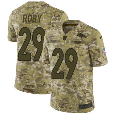 Nike Broncos #29 Bradley Roby Camo Men’s Stitched NFL Limited 2018 Salute To Service Jersey
