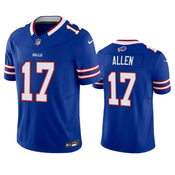 Men’s Buffalo Bills #17 Josh Allen Blue 2023 F.U.S.E. Vapor Untouchable Limited Stitched Jersey