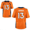 Men’s Denver Broncos #13 Trevor Siemian Orange Team Color Stitched NFL Nike Elite Jersey