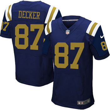 Men’s New York Jets #87 Eric Decker Navy Blue Alternate NFL Nike Elite Jersey