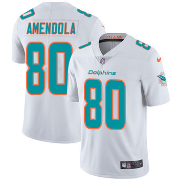 Nike Miami Dolphins #80 Danny Amendola White Men’s Stitched NFL Vapor Untouchable Limited Jersey