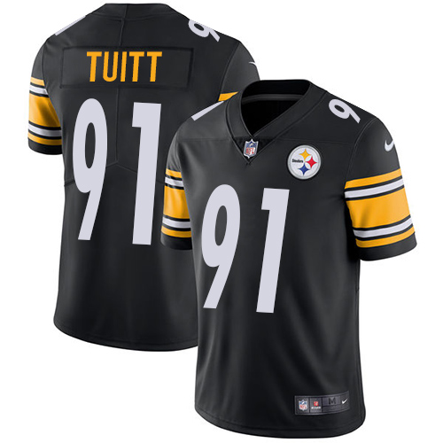 Nike Pittsburgh Steelers #91 Stephon Tuitt Black Team Color Men’s Stitched NFL Vapor Untouchable Limited Jersey