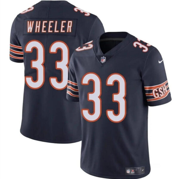 Men’s Chicago Bears #33 Ian Wheeler Navy Vapor Football Stitched Jersey