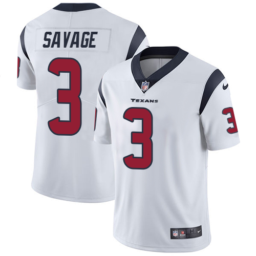 Nike Houston Texans #3 Tom Savage White Men’s Stitched NFL Vapor Untouchable Limited Jersey