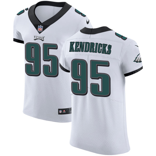 Men’s Nike Philadelphia Eagles #95 Mychal Kendricks White Stitched NFL Vapor Untouchable Elite Jersey