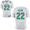 Men’s Miami Dolphins #22 Nate Allen White Road Stitched NFL Nike Elite Jersey