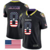 Nike Baltimore Ravens #8 Lamar Jackson Black Men’s Stitched NFL Limited Rush USA Flag Jersey
