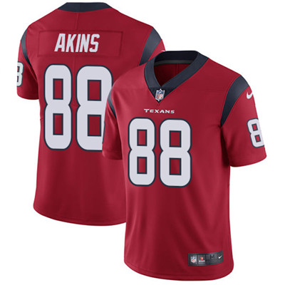 Nike Houston Texans #88 Jordan Akins Red Alternate Men’s Stitched NFL Vapor Untouchable Limited Jersey