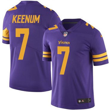 Men’s Nike Minnesota Vikings #7 Case Keenum Limited Purple Rush Vapor Untouchable NFL Jersey