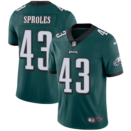 Nike Philadelphia Eagles #43 Darren Sproles Midnight Green Team Color Men’s Stitched NFL Vapor Untouchable Limited Jersey