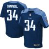 Men’s Tennessee Titans #34 Earl Campbell Navy Blue Retired Player NFL Nike Elite Jersey