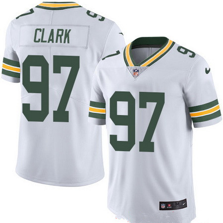 Men’s Green Bay Packers #97 Kenny Clark White 2016 Color Rush Stitched NFL Nike Limited Jersey