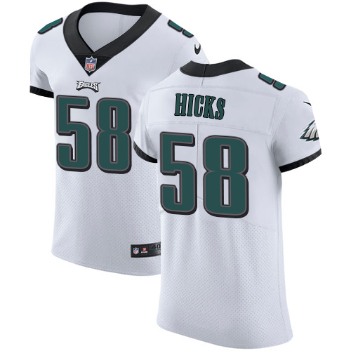 Men’s Nike Philadelphia Eagles #58 Jordan Hicks White Stitched NFL Vapor Untouchable Elite Jersey