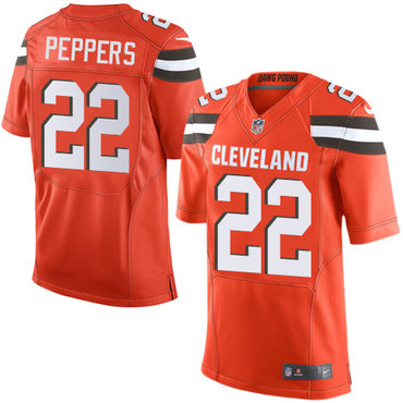 Nike Cleveland Browns #22 Jabrill Peppers Orange Alternate Men’s Stitched NFL New Elite Jersey
