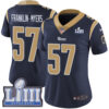 #57 Limited John Franklin-Myers Navy Blue Nike NFL Home Women’s Jersey Los Angeles Rams Vapor Untouchable Super Bowl LIII Bound