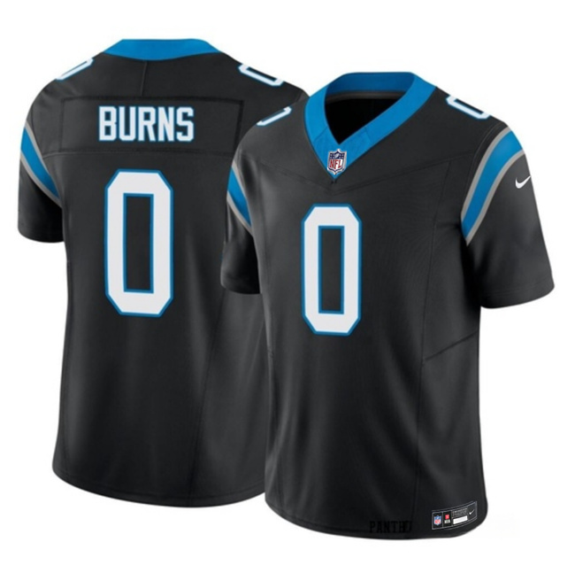 Men’s Carolina Panthers #0 Brian Burns Black 2023 F.U.S.E. Vapor Untouchable Football Stitched Jersey
