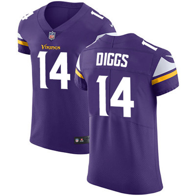 Men’s Nike Minnesota Vikings #14 Stefon Diggs Purple Team Color Stitched NFL Vapor Untouchable Elite Jersey