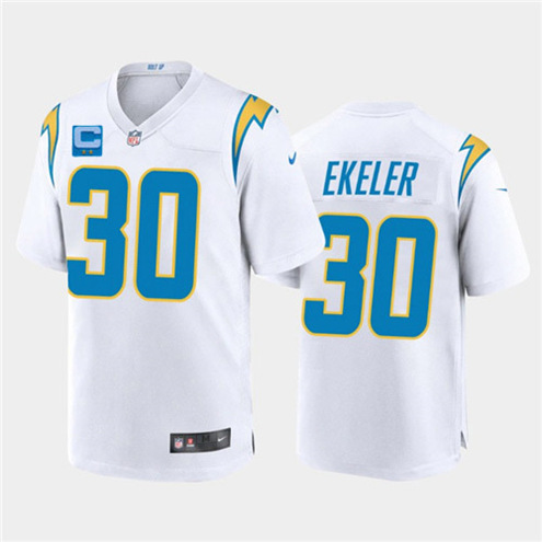 Men’s Los Angeles Chargers 2022 #30 Austin Ekeler White With 2-star C Patch Vapor Untouchable Limited Stitched NFL Jersey