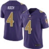 Men’s Baltimore Ravens #4 Sam Koch Purple 2016 Color Rush Stitched NFL Nike Limited Jersey